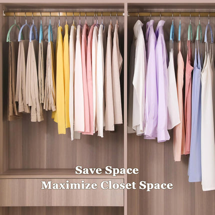 Clothes Hanger 14 Pack, Sweater Hangers No Shoulder Bump, 16.5 inch Wide Heavy Duty Coat Hangers for Closet, Non Slip PVC-Coating Metal Hangers for Sweaters,Suits,Dresses,Jackets,Pants,Shirt.