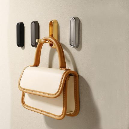 4PCS Folding Coat Hooks, Heavy Duty Wall Hooks Made of Zinc Alloy, Foldable Gold Wall Hooks for Hanging Coats, Scarves, Hats, Bathrobes, Keys, Bags (Gold).