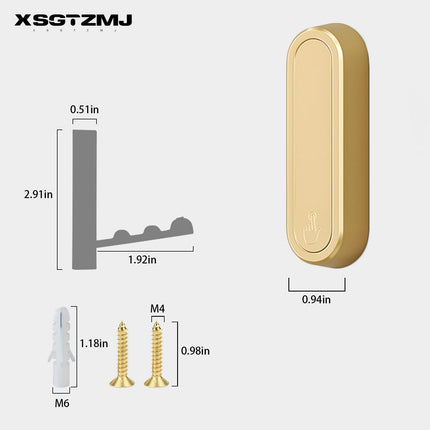 4PCS Folding Coat Hooks, Heavy Duty Wall Hooks Made of Zinc Alloy, Foldable Gold Wall Hooks for Hanging Coats, Scarves, Hats, Bathrobes, Keys, Bags (Gold).