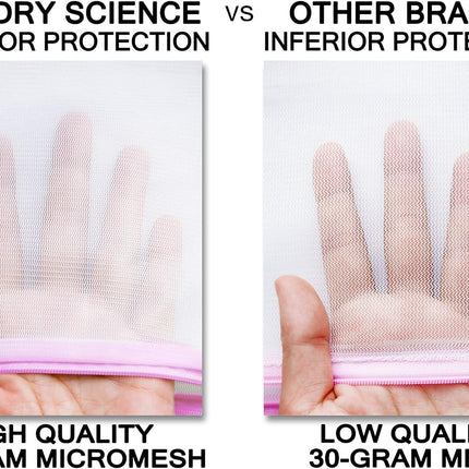Premium Bra Wash Bag – Set of 3 Mesh Lingerie Laundry Bags for Delicates – Protects Bras, Underwear & Intimates in Washing Machine – Durable Zipper Closure – Regular Size.