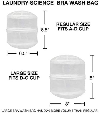 Premium Bra Wash Bag – Set of 3 Mesh Lingerie Laundry Bags for Delicates – Protects Bras, Underwear & Intimates in Washing Machine – Durable Zipper Closure – Regular Size.