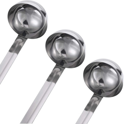 Stainless Steel Ladle Soup Handle Ladle with Pouring Rim for Kitchen Cooking Soup Sauce.