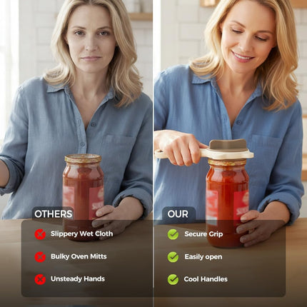 2026 New 4-in-1 Jar Opener - Adjustable Stainless Steel Lid Remover for Seniors & Arthritis Sufferers, Fits Kitchen Jars, Bottles & Cans (1PC).