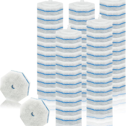 50PC Toilet Bowl Wand Refills, Disposable Toilet Brush Heads, Wall Mounted Scrubber Refill, Cleaner Refill Pads with Most Brushes for and Bathroom Cleaning.