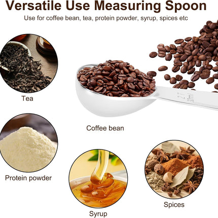 2Pcs Coffee Scoops, Premium 18/8 Stainless Steel Coffee Spoons, Set of 2 Short Handled (1 Tablespoon & 2 Tablespoon) Coffee Measuring Spoon for Ground Coffee, Tea and Powder by.