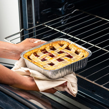 [25 Sets 8-Inch Square Foil Pans with Lids - Disposable Food Containers, Aluminum Foil Pans For Baking, Cooking, Storing and Preparing Food (Formerly Comfy Package).