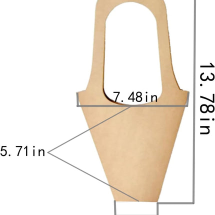 30 Pcs Kraft Paper Flower Wrapping Paper Gift Bags with Handle - Bouquet Gift Bags for Thanksgiving, Birthday, Wedding & Party Favors.