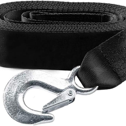 Trailer Winch Strap 2" x 20' with Safety Snap Hook 10000 lbs for Towing Vehicles, Boats and Jet Ski | Polyester | Longer Warranty.