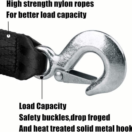 Trailer Winch Strap 2" x 20' with Safety Snap Hook 10000 lbs for Towing Vehicles, Boats and Jet Ski | Polyester | Longer Warranty.
