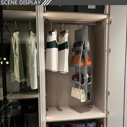 Purse Organizer - 2 Pack, Purse Hanger、 Heavy Duty、Purse Organizer for Closet、Thicken Metal Hooks,Hand Bag Storage Organizer、Purse Organizer, Grey.