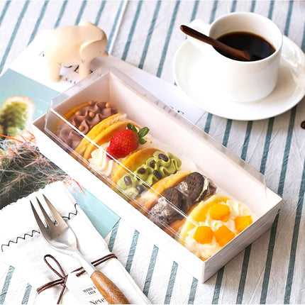 Charcuterie Boxes with Clear Lids, 50 Pack White Bakery Boxes, Cookie Boxes, Small Treat Boxes for Pastry, Sandwich, Cupcakes, Strawberries, Dessert To Go Containers.