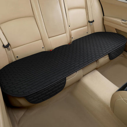 Black Back Seat Cover, Rear Car Seat Cover for Cars Truck SUV,Seat Covers with Storage Pocket,Bottom Auto Seat Cushion Pad Mat for Most Vehicles-Black,1 Pcs.