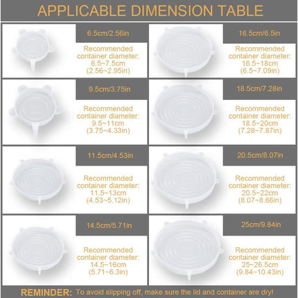 4 Pack Same Size Silicone Stretch Lids, Thicker Reusable Sturdy Silicone Container Cover, Expandable Food Storage Covers, Dishwasher and Freezer Safe, 3.75in(9.5cm).