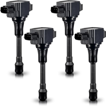 Set of 4 Ignition Coil Pack 2007 2008 2009 2010 2011 2012 Compatible with Nissan Altima Versa Sentra Cube Rogue Frontier 2013 2014 2015 Infiniti M56 FX50 QX60 QX70 2.5L 2.0L 1.8L Replace# UF549.