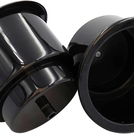 Black Plastic Cup Drink Holder Insert with Drain for Marine Boat RV Camper, 4PCS.