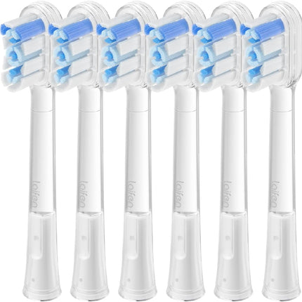 Cushioned Toothbrush Heads 6 Pack, New 2025 Version Replacement Heads Compatible with Wave/Wave Special Electric Toothbrush (Super-Clean).