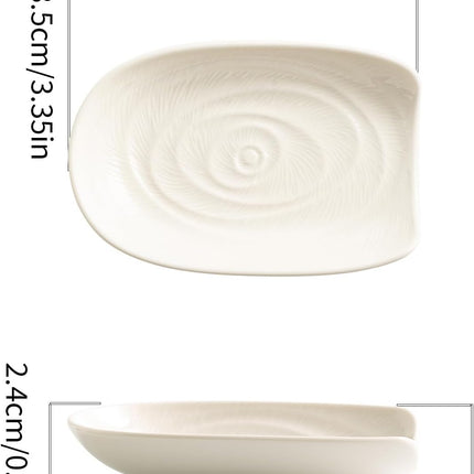 Ceramic Spoon Rest for Kitchen Counter 5.1 Inch Porcelain Spoon Holder Farmhouse Cooking and Coffee Spoon Rest for Stove Top (white).