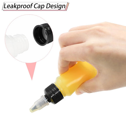 40 Pack 1oz Dispensing Bottles, Boston Round HDPE Plastic Bottle with Twist Top Cap, Empty Plastic Squeeze Bottle.