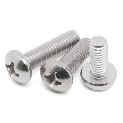 8-32 x 1/2" (1/4" to 3" Available) Pan Head Machine Screws, Full Thread, 304 Stainless Steel 18-8, Pack of 100.