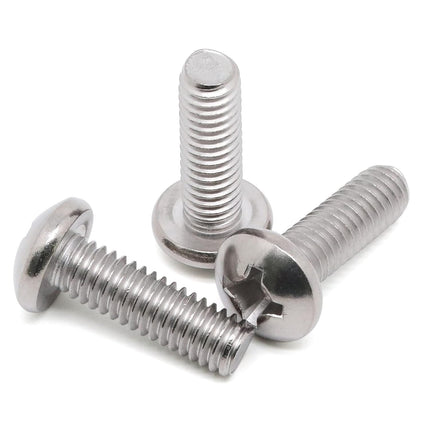 8-32 x 1/2" (1/4" to 3" Available) Pan Head Machine Screws, Full Thread, 304 Stainless Steel 18-8, Pack of 100.