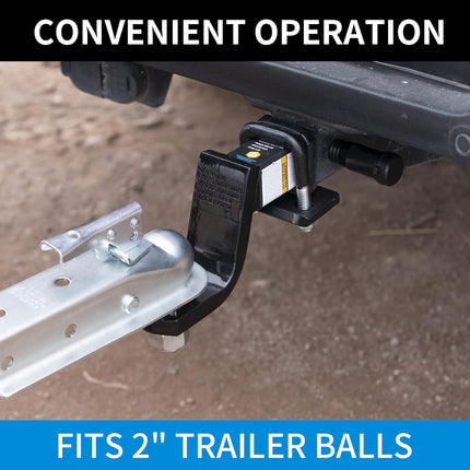 Straight Trailer Tongue Coupler for 2" Ball, 2" Channel Width Trailer Coupler 3,500LBS.