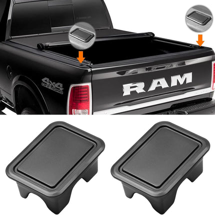 Ram 1500 Stake Pocket Covers, Rear Truck Bed Rail Stake Pocket Cover Compatible with Dodge Ram 2019-2024 2025 2026(Set of 2).