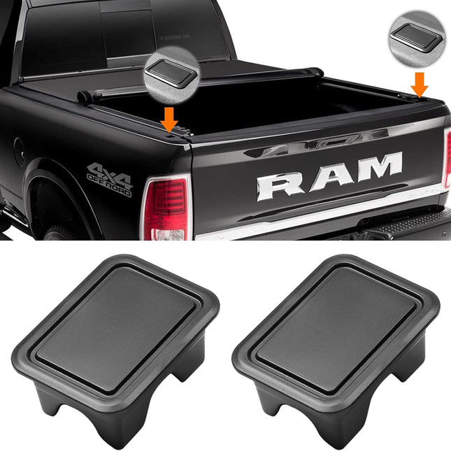 Ram 1500 Stake Pocket Covers, Rear Truck Bed Rail Stake Pocket Cover Compatible with Dodge Ram 2019-2024 2025 2026(Set of 2).