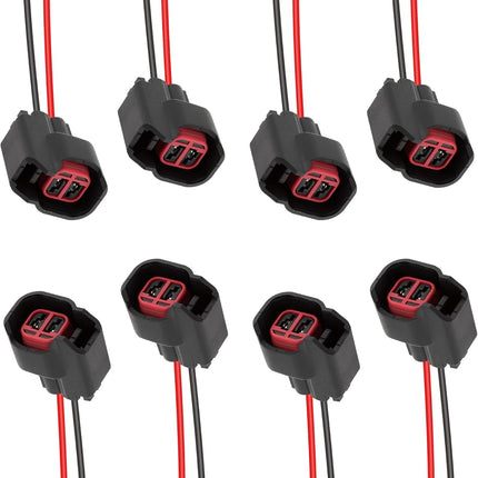 8 PCS Fuel Injector Connector Pigtail,Fuel Injectors Set of 8 Replace OEM# 5013995AA,5161919AA,Car Accessories Fuel Injector Wiring Harness Compatible with Dodge,Ford,Chevrolet (8PCS).