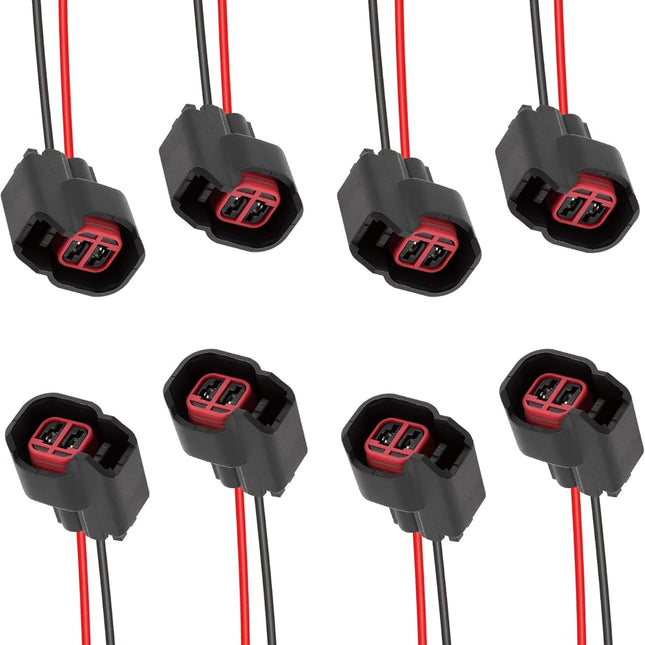 8 PCS Fuel Injector Connector Pigtail,Fuel Injectors Set of 8 Replace OEM# 5013995AA,5161919AA,Car Accessories Fuel Injector Wiring Harness Compatible with Dodge,Ford,Chevrolet (8PCS).