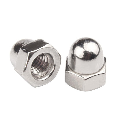 3/8"-16 Acorn Cap Nuts, Stainless Steel 18-8 (304) Acorn Cap Nuts, 25pcs.