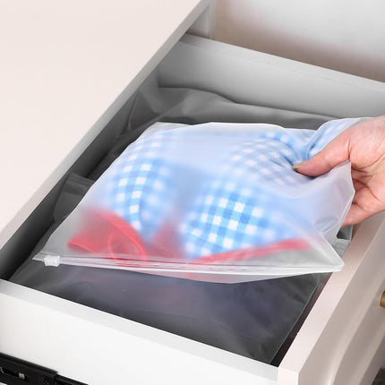 25 Pcs 13x10 Inch Frosted Resealable Clothing Bags - 3 Mil Heavy-Duty Plastic Packaging for Apparel Storage | Travel & Small Business Organizer for Shirts, Delicate Garments-No Vent Holes.