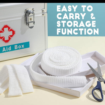 2 Rolls Tubular Bandage Elastic Net Wound Dressing Stretch Dressing Retainer Tubular Elastic Gauze Bandage for Wound Arm, Without The Use of Adhesive Tape (Size 4 for Arm, Leg or Foot).