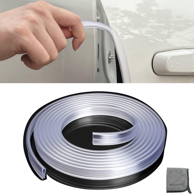 32.8ft (10m) Car Door Edge Guards Clear – Self-Adhesive PVC, U-Shaped, Fits Most Vehicles, Scratch- and Chip-Resistant – Reduces Dings in Parking Lots.