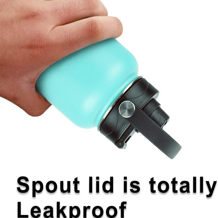 Wide Mouth Lid with Flexible Handle Compatible with Hydro Flask 12/16/18/20/32/40/64 Oz, Fits Simple Modern, Takeya, Iron Flask, BUZIO and Most Wide Mouth Water Bottles (Black, 1 Pack).