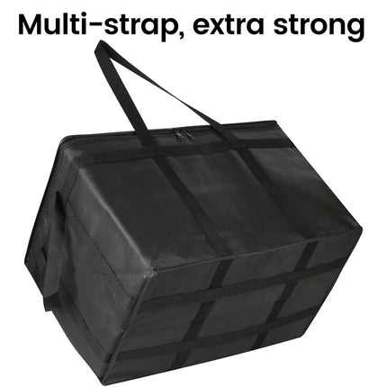 3-Pack Insulated Food Delivery Bag, XXXL Pizza Cooler Bags, Rideshare Delivery Bag, Thermal Cold/Hot Styrofoam Carrier for Catering/Shopping/Travel/Car, Warmer/Frozen.