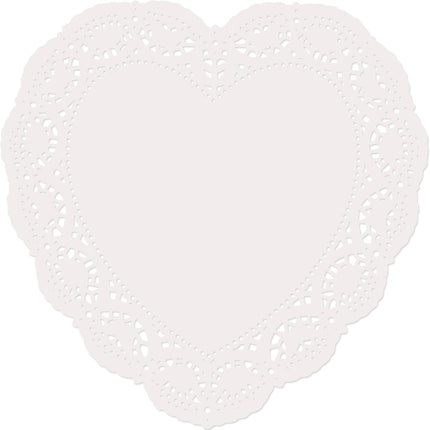 96 Count Heart Doilies 10" Red Pink and White Paper Lace Doilies for Valentine Day Decorations Crafts for Valentine's Day.