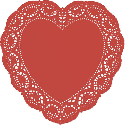 96 Count Heart Doilies 10" Red Pink and White Paper Lace Doilies for Valentine Day Decorations Crafts for Valentine's Day.