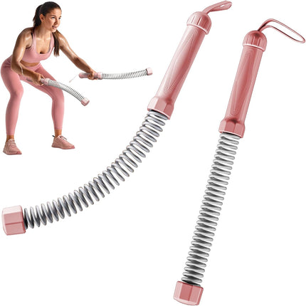 2PCS Weighted Ropeless Battle Ropes, 3.5 lbs in total, Heavy Duty Workout Rope for Home Gym with Training Poster, Portable Workout Rope for Strength Training, HIIT, Cardio, Non-Slip Grip, Fitness Equipment for Men & Women.