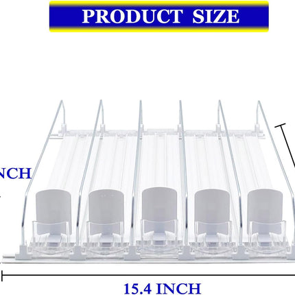 Drink Dispenser for Fridge,Automatic Pusher Glide Soda Can Dispenser for Refrigerator and Adjustable Width - Storage 25 Cans.