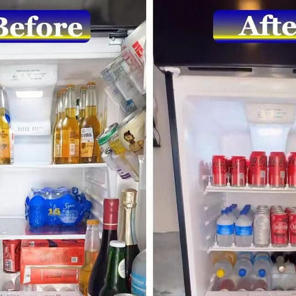 Drink Dispenser for Fridge,Automatic Pusher Glide Soda Can Dispenser for Refrigerator and Adjustable Width - Storage 25 Cans.