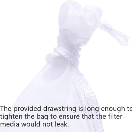Media Filter Bag Aquarium Extra Fine,Reusable 180 Micron Drawstring Mesh Filter Bags for Very Fine Resins Filter (7.5"*3.6" (6 Pack)).