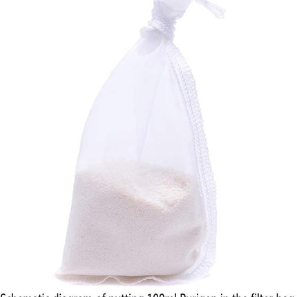 Media Filter Bag Aquarium Extra Fine,Reusable 180 Micron Drawstring Mesh Filter Bags for Very Fine Resins Filter (7.5"*3.6" (6 Pack)).
