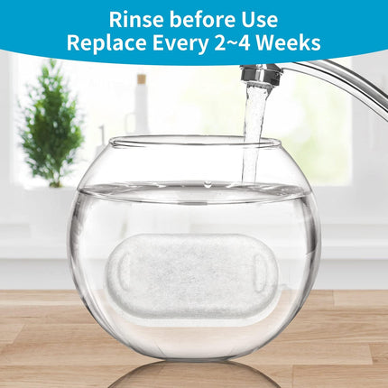 16 Pack Replacement Filters for Cat/Dog Water Fountain - Stainless Steel, 67oz/2L Adjustable Water Flow, Super Quiet.
