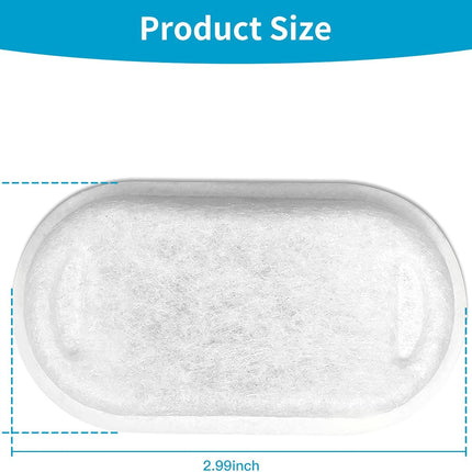 16 Pack Replacement Filters for Cat/Dog Water Fountain - Stainless Steel, 67oz/2L Adjustable Water Flow, Super Quiet.