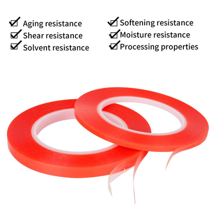 Double Sided Adhesive Tape 5mm / 10mm x 25M Heat Resistant High Adhesion Transparent Acrylic Tape, LCD Screen Repair Sticker for Cell Phone Touch Screen Repair.