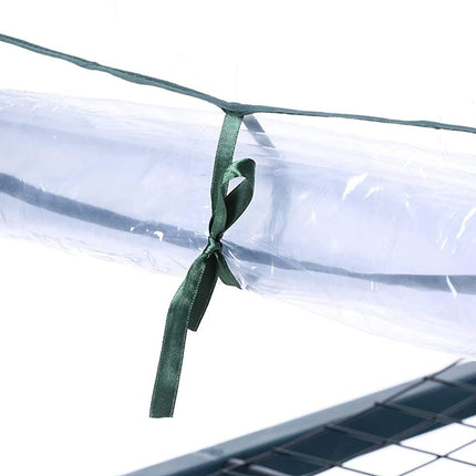 4-Tier Greenhouse Replacement Cover Clear PVC Greenhouse Cover with Roll-Up Zipper Door - 27" L x 19" W x 63" H.