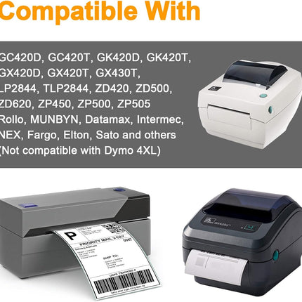 【15600 Labels/12 Rolls】 3-Proof 1" Core  2" x 1" Direct Thermal Label (51mm x 25mm) Multipurpose Shipping Address Barcodes Labels Compatible for Zebra & Rollo Desktop Label Printer.