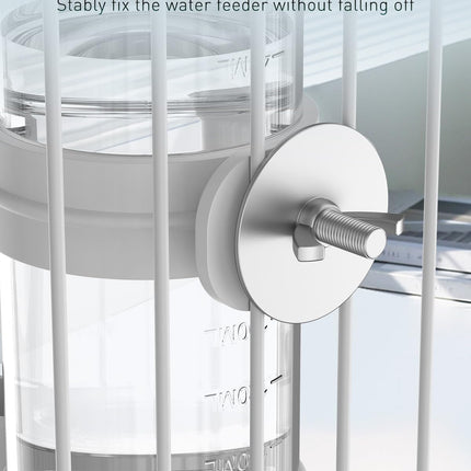 Bird Water Dispenser, Automatic Water Feeder, Plastic Cage Water Dispenser, White Parrot Waterer for Small Parakeet Cockatiel Budgie Lovebirds (Not Fit for Food Feeding).