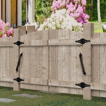 2 Pack 14" Fence gate Spring self Closing and Adjustable for Wooden or Vinyl Fence,Carbon Steel,Black(gate spring-14-2").