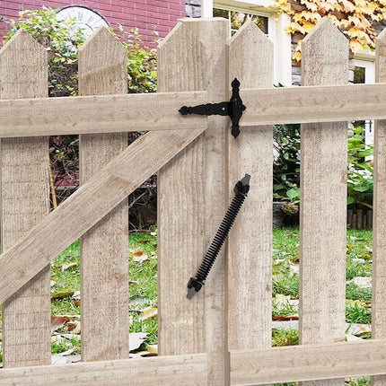 2 Pack 14" Fence gate Spring self Closing and Adjustable for Wooden or Vinyl Fence,Carbon Steel,Black(gate spring-14-2").
